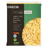 Chef's Larder Premium Super Crisp Skin On Gourmet Fries 2.5kg (Case of 4)  Adomoo